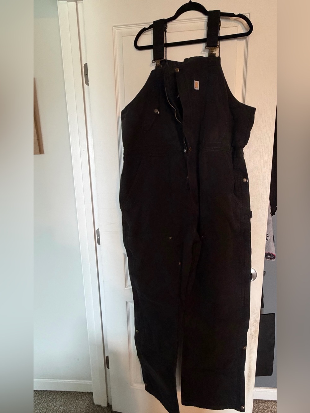 Carhartt Black Insulated Bib Overalls